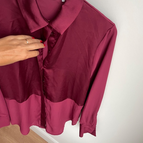 Mixed satin effet shirt - Picture 2 of 6